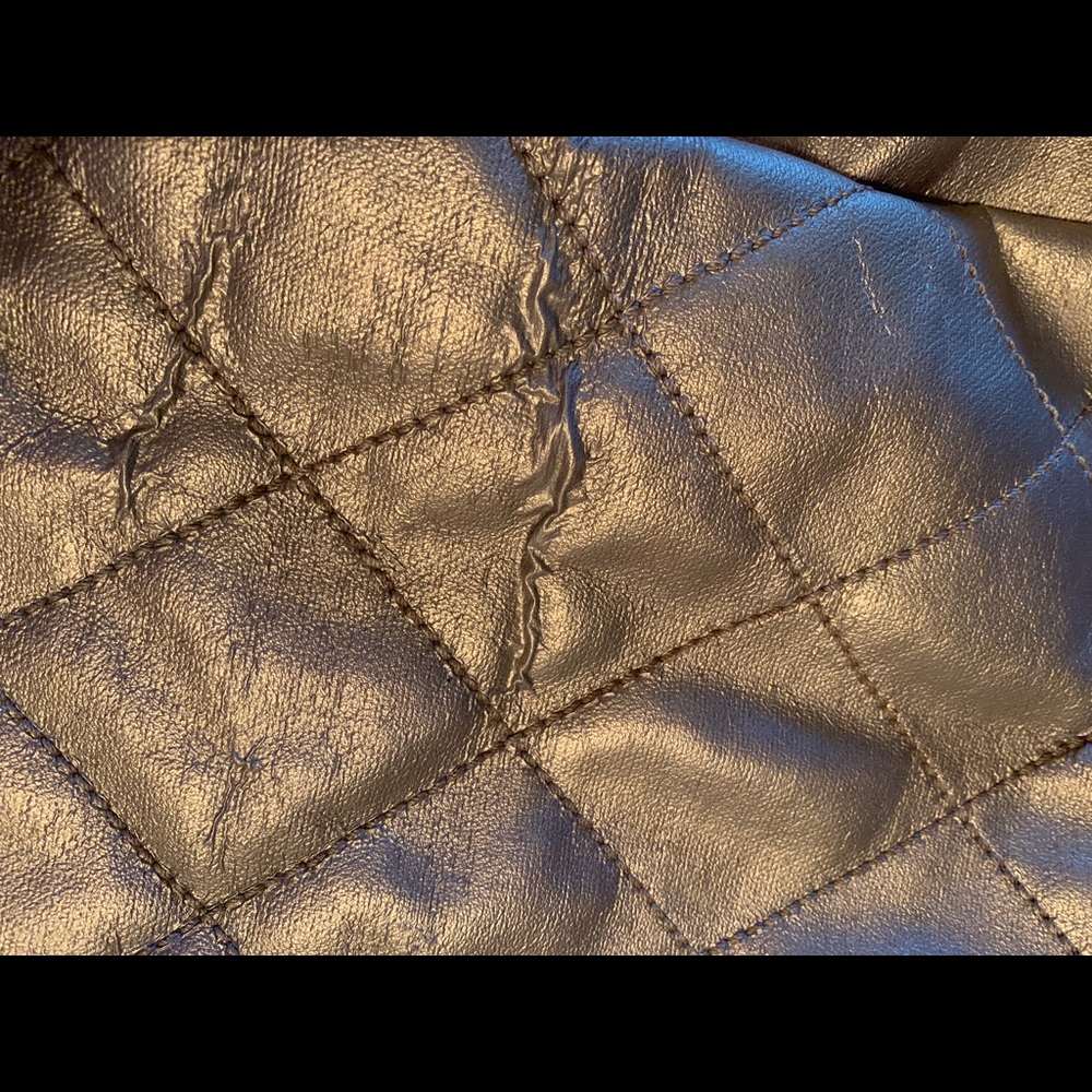 Genuine Chanel Gold Quilted Resort Bag - Picture 5 of 8